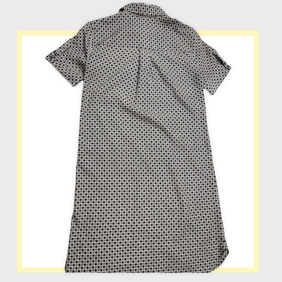 J CREW Collared Print Pattern Sack Dress Size 00 - Picture 5 of 6